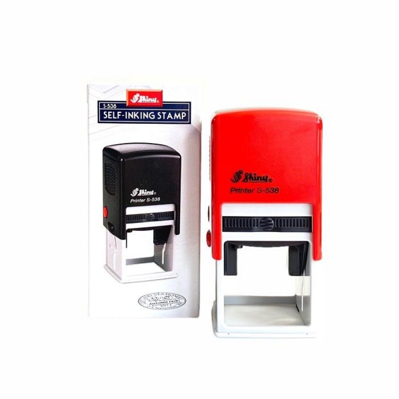 Shiny Stamp S538 38 x 38mm Red (Whitout lid)