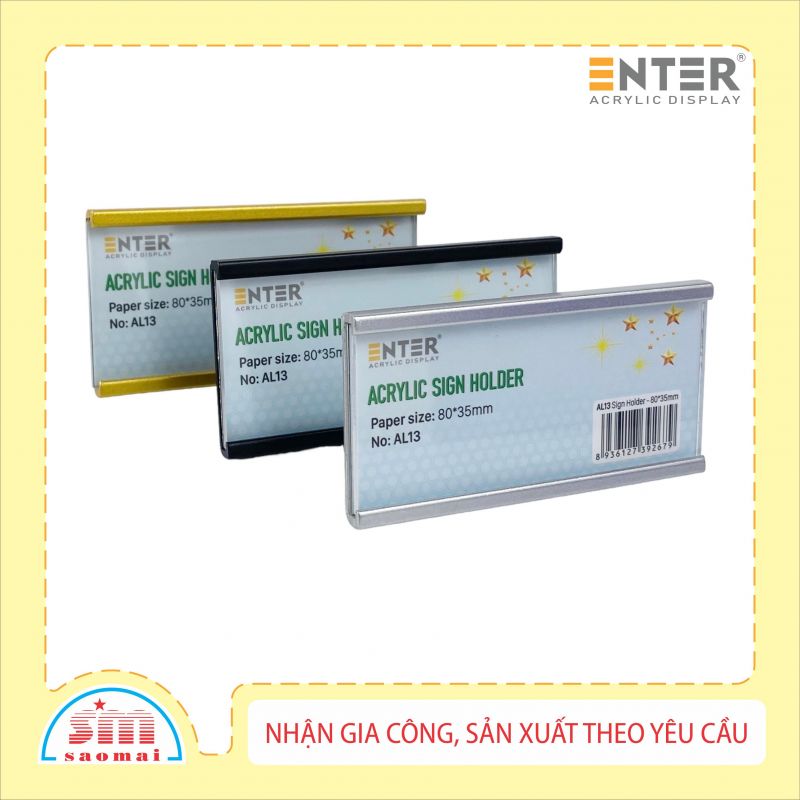 Bảng thông tin nhôm Enter AL13 80x35mm